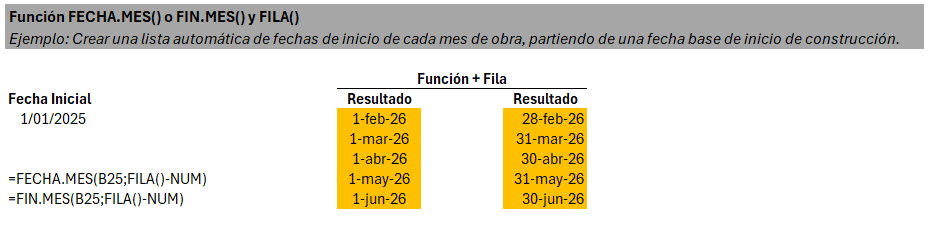 Funciones de fecha en Excel