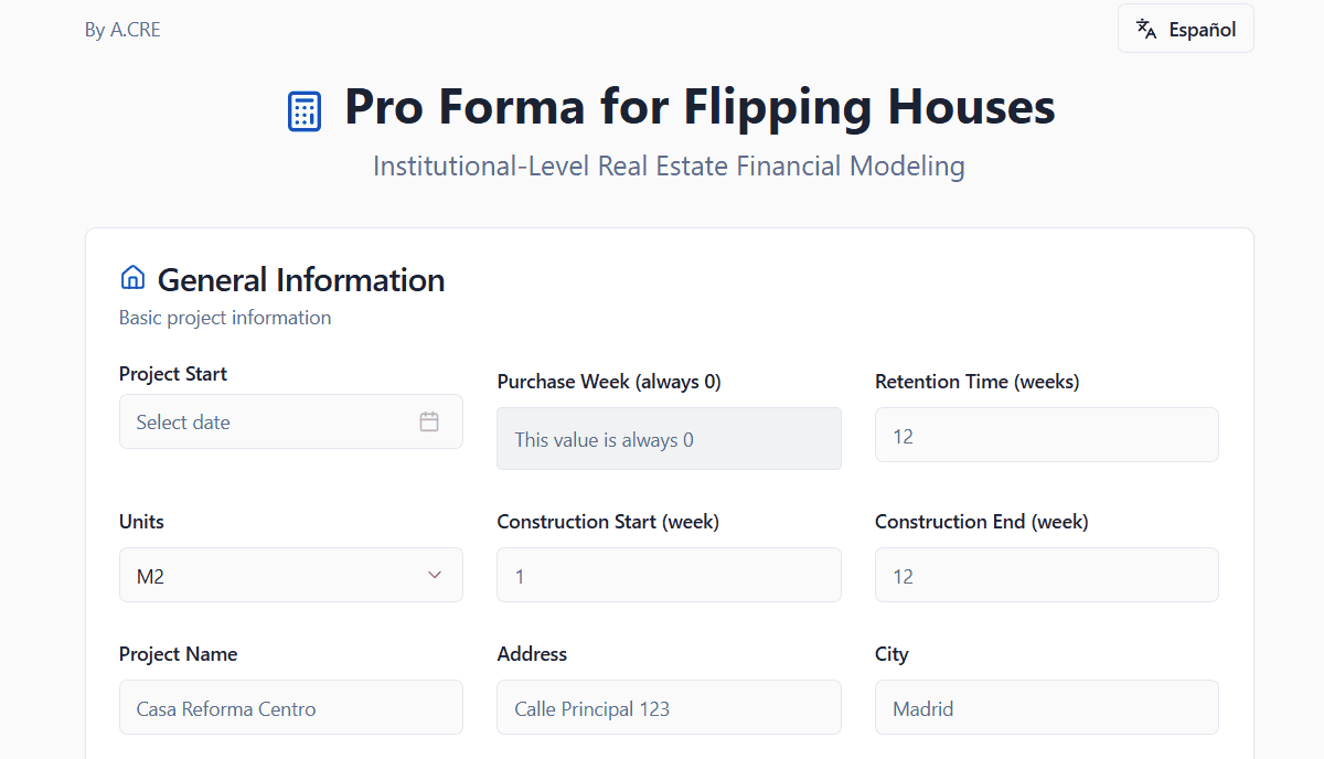 Modelo Financiero Aplicación Web
